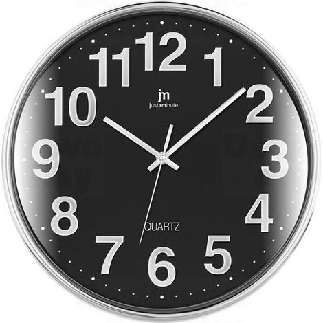 Lowell Justaminute 00816 Orologio al quarzo Cerchio Nero, Cromo