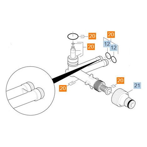 KIT PIECES DE RECHANGE COTE ASPIRATION POUR NETTOYEUR HAUTE-PRESSION KARCHER - 90017820 (1/2)
