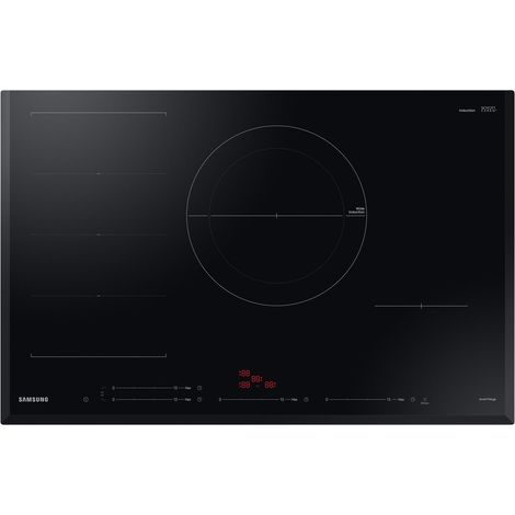 Samsung NZ84C6057KK-U1 - Piano cottura a induzione, 80 cm, 4 zone, Flex Zone Plus, Wi-Fi SmartThings, Nero (1/4)