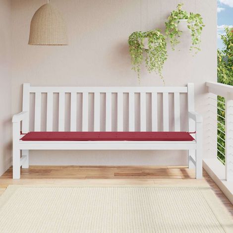 vidaXL Coussin de banc de jardin rouge bordeaux 200x50x3 cm (1/5)