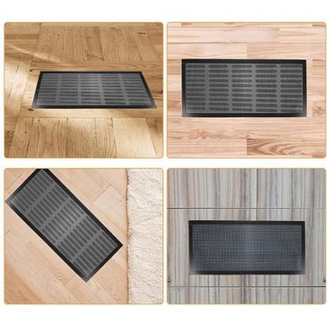 1 ensemble. Couleur : Noir. Matériau : PVC. Grille de ventilation rectangulaire magnétique.