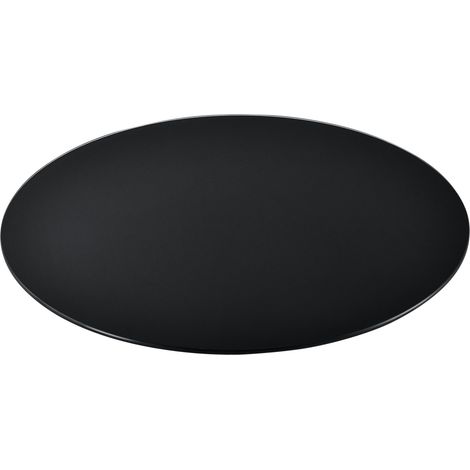 Tablero de mesa de cristal ESG diámetro ø 50 cm negro 030008113