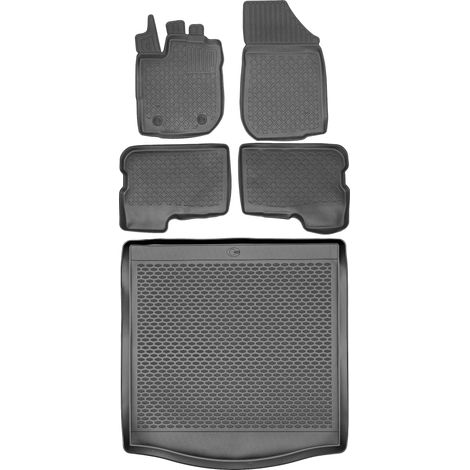 Juego de alfombrillas para coche y maletero para Dacia Logan II Sedán (2012-2020). (1/5)