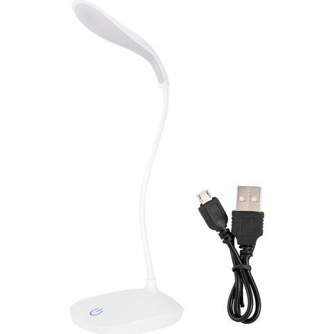 USB-LED-Schreibtischleuchte mit flexiblem Hals, dimmbar, Touch-Schalter, Nachtleselampe (1/5)
