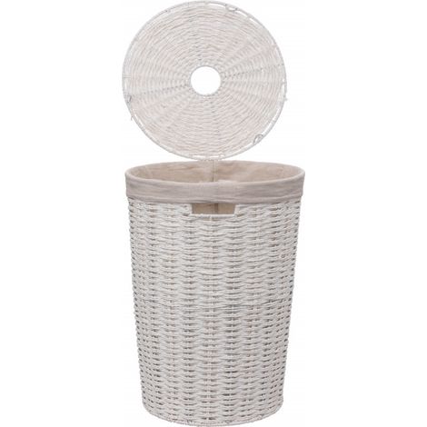 Panier à linge rond 40 litres "Costa" Atmosphéra (1/3)