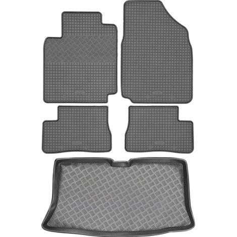 Nissan Micra K12 Schrägheck (2003–2009) – SET: Gummifußmatten + Kofferraummatte (1/5)