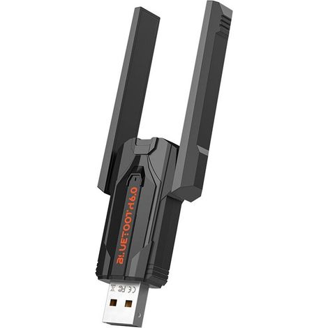 Adattatore USB Bluetooth 6.0 BLE/EDR, ricevitore/trasmettitore audio USB AAC/SBC a 3 Mbps con doppia antenna, per Windows 8.1/10/11. (1/3)