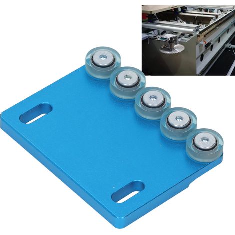 Roue auxiliaire à plaque étroite bleue pour plaqueuse de chants, empêchant les déviations d'alimentation accessoires pour plaqueuse de chants : 5 roues (1/5)