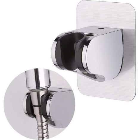 Support de douche, Clarmonde 3M Autocollant Support de Pomme de Douche Mural Détachable Avec à Angle Réglable, Imperméable, Heavy Duty, mural pour salle de bain Hôtel,2PCS (1/4)