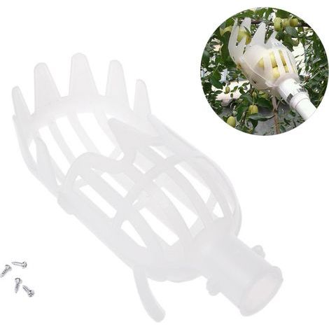 Paniers de cueillette de fruits en plastique, tête de récolte pour fruits, ramasse-fruits avec panier attrape-fruits (1/5)