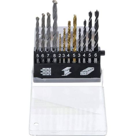 Ensemble de 12 Mèches Combinées 2-8 mm - Acier, Polyvalent et Précis, , Pro - D-Work
