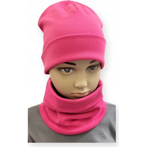 Ensemble bonnet + écharpe 74-80-86 pour bébé, taille 40-44 magenta