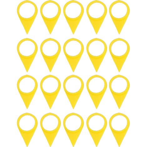 Indicateurs d'écrou de roue ample, jaune haute visibilité, flèches d'avertissement visuelles de 33MM pour camions, remorques, bus, tracteurs, 20 pièces.