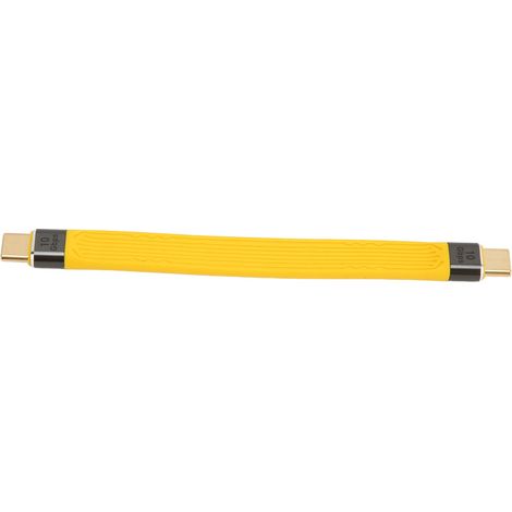 Câble USB-C vers USB-C de 13,5 cm (5,3 pouces) de long, mâle-mâle, charge rapide 100 W 5 A, 10 Gbit/s, pour la transmission de données. (1/4)