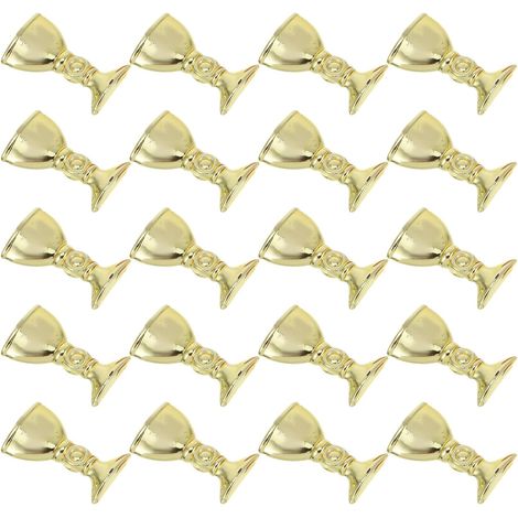 Set of 120 Mini Decorative Gold Plastic Cups, Lightweight and Vintage Style, for Outdoor Wedding Events, Retro Home Accessories and Waste Prevention, Reusable (1/5)