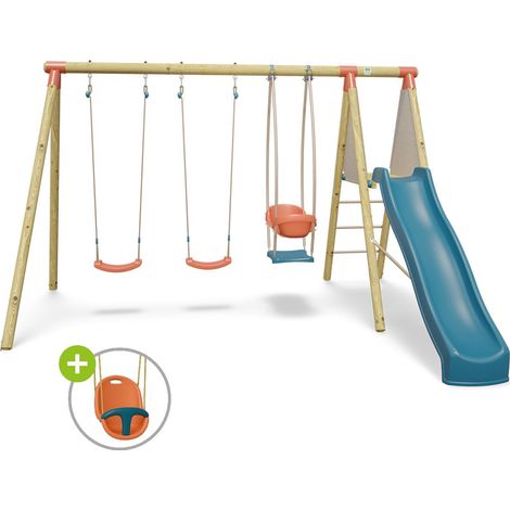 Balançoire en bois 2,30 m Topwood ZALMI 2 - 6 enfants