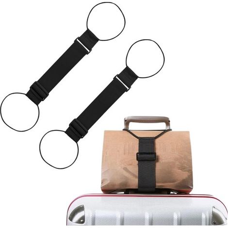Correas elásticas ajustables para maletas: accesorios portátiles para sujetar las maletas de forma segura. (1/5)