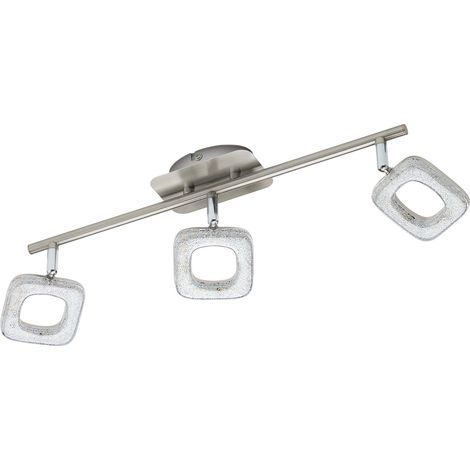 EGLO 97003 A+, Spot, Stahl, Integriert, Weiß/Nickel-matt, 64 x 7.5 x 18.5 cm