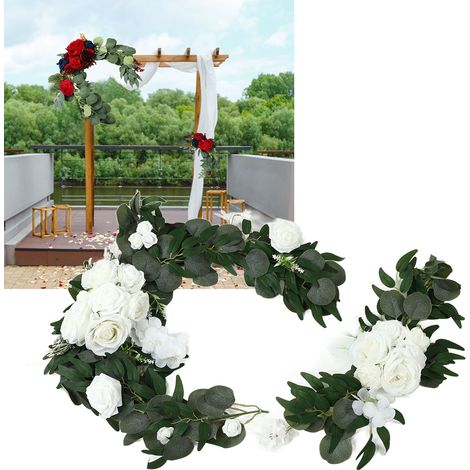 Künstlicher hängender Blumengirlande für Hochzeiten, Gästeempfang, Dekorationen für Zeremonien im Freien, Blumenbögen und künstliche Blumendekorationen 18063-BS (1/5)