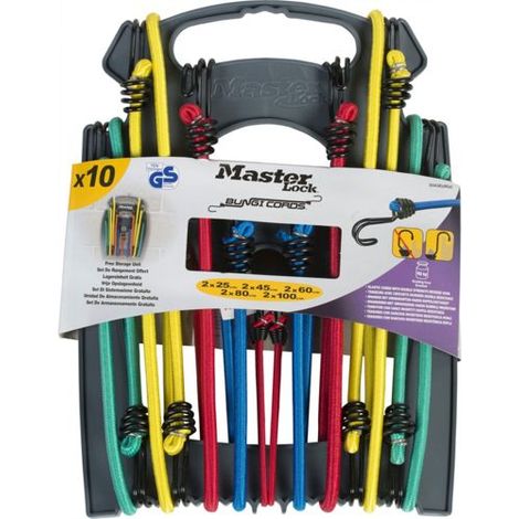 10x1 Master Lock Gummispannseil Plastikgestell 3043EURDAT