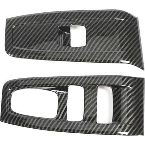Juego de 2 piezas de embellecedores de fibra de carbono para el panel de interruptores de las ventanas, compatibles con ZN8, ZD8, BRZ y GR86 (modelos 2022 en adelante).