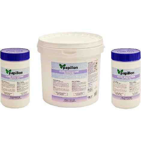 CLORO PISCINA PASTIGLIE 25KG "MULTIAZIONE" 200GR. PAPILLON