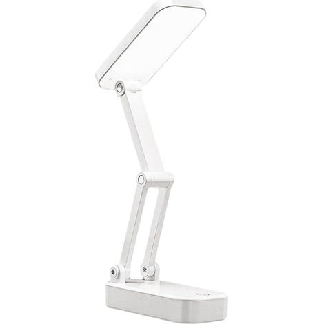 Lampe de bureau pliable, rechargeable et portable, blanche, lampe d'étude de protection des yeux, adaptée à la maison et au dortoir, lampe de bureau à intensité variable, commande tactile (1/5)