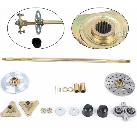 29 Zoll Go-Kart ATV Live Hinterachse Kit Ritzelnabe Drift Trike + Bremsanlage (1/5)