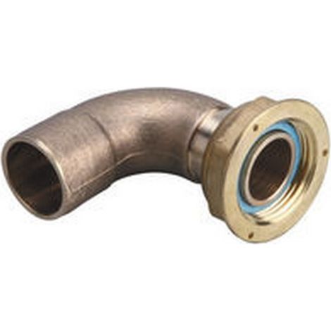 Banides & Debeaurain 0231540 - Racor acodado de 90° con junta plana para soldar a metros sobre cobre - Tuerca hembra 6/20 - Cu 2