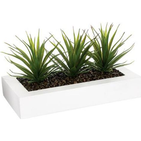 Centre de Table Aloe Vera "Plant" 31cm Blanc (1/2)
