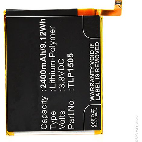 NX - Batterie téléphone, smartphone, GSM pour Wiko 3.8V 2400mAh - TLP1505TLP15H30