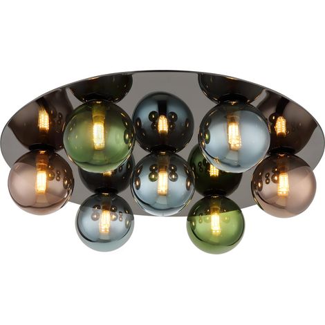 Globo RIHA Plafonnier globe, gris anthracite, 7 ampoules G9 3000K (1/5)