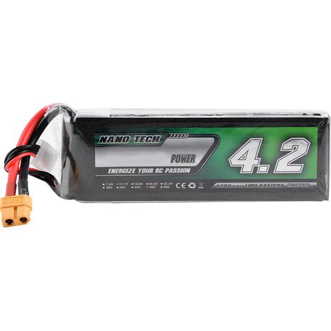 Batterie lithium 4200mAh 11.1V 60C XT60 haute décharge pour modèle de bateau (1/5)