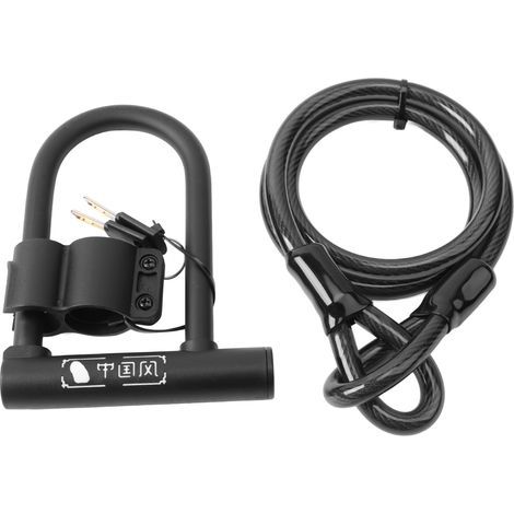 Candado en U para bicicleta, impermeable, inoxidable, robusto, de alta seguridad, antirrobo, con forma ergonómica para uso en montaña. (1/5)