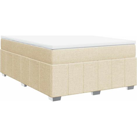 Maison Exclusive - Boxspringbett mit Matratze Creme 140x190 cm St