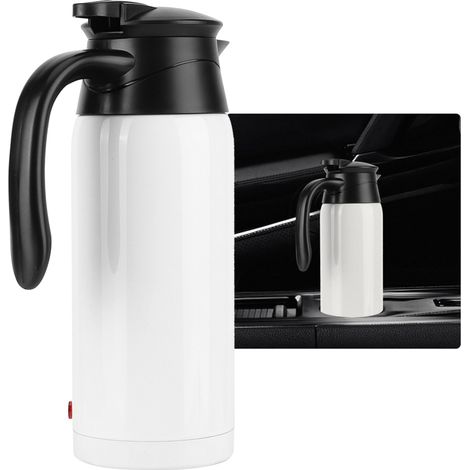 Bouilloire électrique portable haute capacité 800 ml avec allume-cigare pour voiture 12V/24V (blanche) (1/5)