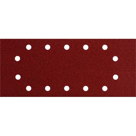 10 FOGLI ABRASIVI 14 FORI 115X280 MM P 80 (1/2)