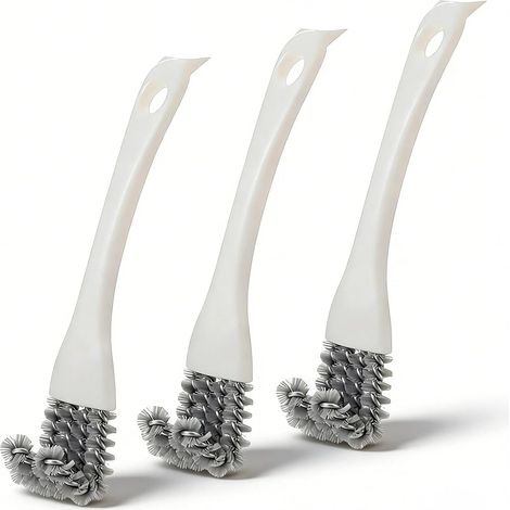 Lot de 3 Brosse,Grattoir,Acier inoxydable,Design 2 en 1,Trou de suspension,Cuisine et Barbecue (1/5)