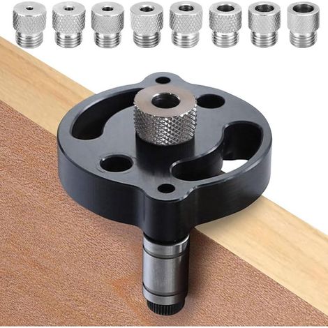 Gabarit de Percage Vertical, Avec 8 Trous de Différents Diamètres (3/4/5/6/7/8/9/10 mm), Kit de Guide de Forage à Bois, Kit de Recherche de Centre de Travail pour le Bois, Perforateur de Trou Rond (1/5)