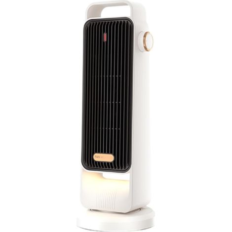 MagiDeal Chauffage d'appoint électrique Adaptateur Prise UE Protection Contre la surchauffe Chauffage Portable Chauffage de Table Ventilateur pour Salon, Blanc (1/4)