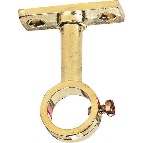 Itar – Piton sur platine zamac – Pour tube de penderie Ø16, 18 ou 20 mm – Finition laiton – Fixation à visser – Hauteur 50 mm
