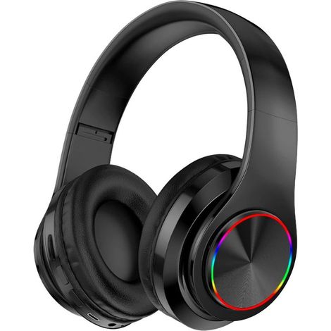 Écouteurs Bluetooth sans filtre - Lumière colorée, pliables, Bluetooth 5.0, stéréo (1/5)