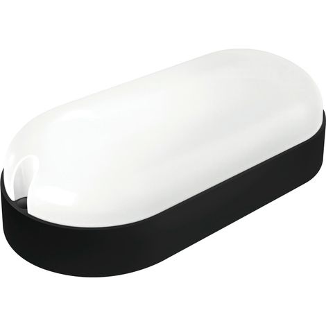 Aplique led oval exterior matel sensor 9W 6400K negro (1/2)