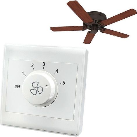 Contrôleur de ventilateur de plafond à montage en surface de type 86, interrupteurs de commande à 5 vitesses (1/4)