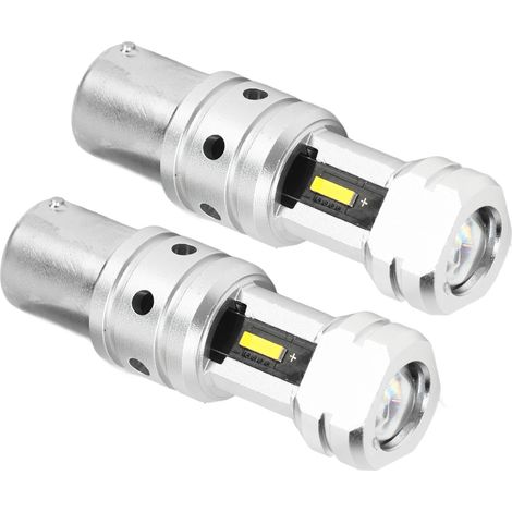 2 Pièces 2400LM 100W 1156 Ampoule LED Feu de Recul Blanc Jaune 3000K Clignotant de Signalisation pour Voiture Camion Camping-Car (1/5)