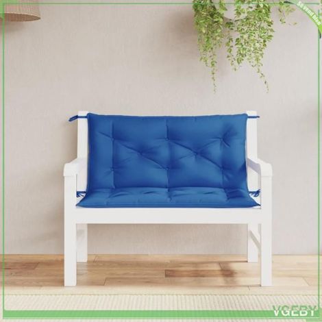 361669 Coussins de banc de jardin lot de 2 bleu royal tissu oxford (1/5)