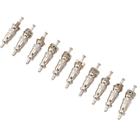 100PCS Noyaux de Valve Haute Pression en Alliage d'Aluminium et Cuivre pour Climatisation Auto, Série R12, Tige de Soufflage (1/5)