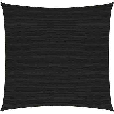 Voile d'ombrage 160 g/m² noir 5 x 5 m PEHD