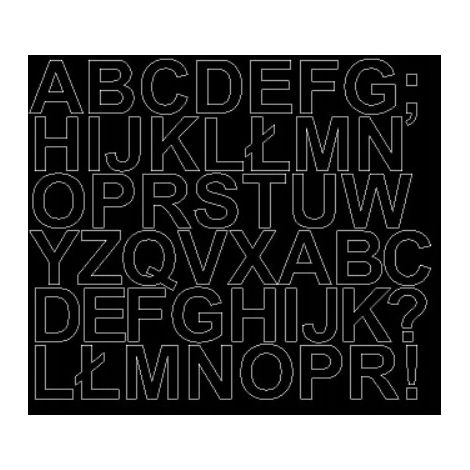 Selbstklebende Buchstabenaufkleber, 3 cm, glänzend schwarz (1/2)