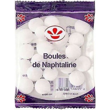 Boules de naphtaline blanches non toxiques – Lot de 5 – Parfum naturel pour désodorisation garde-robe - Lot de 5 – Élimine les cafards